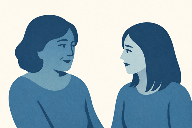 A woman offering comfort and support to another woman