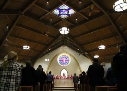 Interior of St. John Fisher Parish during Mass